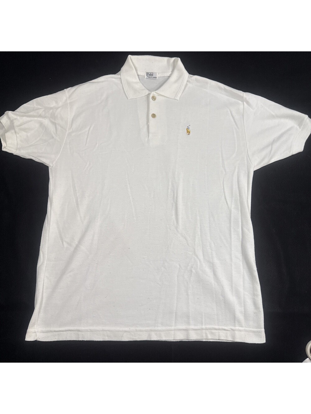 VTG Polo Ralph Lauren Men M Custom Fit white Polo Shirt